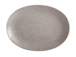 Dune Oval Platter 41x30cm Taupe Gift Boxed