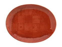 Arc Oval Platter 36x27cm Terracotta Gift Boxed
