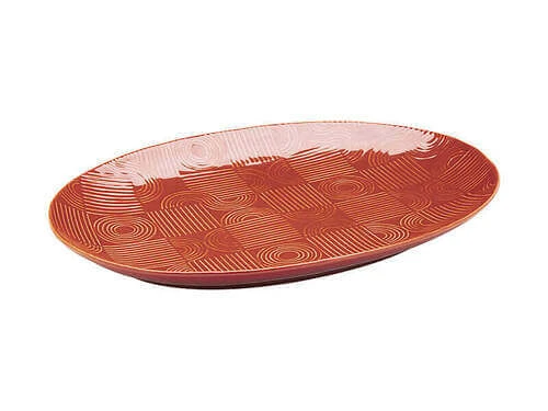 Arc Oval Platter 41x30cm Terracotta Gift Boxed 4 Arc Oval Platter 41x30cm Terracotta Gift Boxed - Image 2