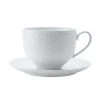 White Basics Diamonds Tea Cup & Saucer 220ML 1 White Basics Diamonds Tea Cup & Saucer 220ML -The Galley store dv0028