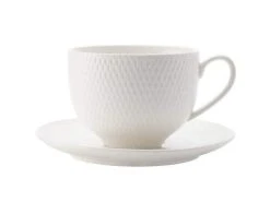 White Basics Diamonds Tea Cup & Saucer 220ML 7 White Basics Diamonds Tea Cup & Saucer 220ML -The Galley store dv0028 1