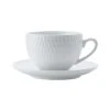 White Basics Diamonds Demi Cup & Saucer 90ML 1 White Basics Diamonds Demi Cup & Saucer 90ML -The Galley store dv0029