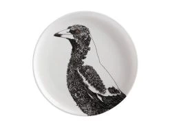 Marini Ferlazzo Birds Plate 20cm Australian Magpie