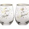 Celebrations Stemless Glass 500ML Set Of 2 You Had Me At Merlot/Life Is A Cabernet 2 Celebrations Stemless Glass 500ML Set Of 2 You Had Me At Merlot/Life Is A Cabernet -The Galley store fk0011