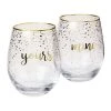 Celebrations Stemless Glass 500ML Set Of 2 Mine Yours Gift Boxed 2 Celebrations Stemless Glass 500ML Set Of 2 Mine Yours Gift Boxed -The Galley store fk0020