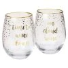 Celebrations Stemless Glass 500ML Set Of 2 Cloud Time Gift Boxed
