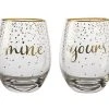 Celebrations Stemless Glass 500ML Set Of 2 Mine Yours Gift Boxed -The Galley store fk0027