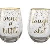 Celebrations Stemless Glass 500ML Set Of 2 Wine Laugh Gift Boxed 1 Celebrations Stemless Glass 500ML Set Of 2 Wine Laugh Gift Boxed -The Galley store fk0031