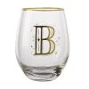 The Letterettes Stemless Glass 500ML B Gift Boxed"" -The Galley store fk0035