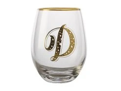 The Letterettes Stemless Glass 500ML D Gift Boxed""