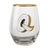 The Letterettes Stemless Glass 500ML Q Gift Boxed"" -The Galley store fk0050