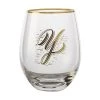 The Letterettes Stemless Glass 500ML Y Gift Boxed"" -The Galley store fk0058