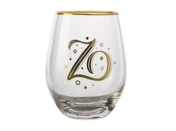 The Letterettes Stemless Glass 500ML Z Gift Boxed""