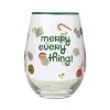 Kasey Rainbow Sparkly Season Stemless Glass 500ML Dark Green Gift Boxed 1 Kasey Rainbow Sparkly Season Stemless Glass 500ML Dark Green Gift Boxed -The Galley store fk0078