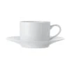 White Basics Straight Cup & Saucer 250ml -The Galley store fx0135