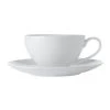 White Basics Coupe Breakfast Cup & Saucer 400ML -The Galley store fx0139