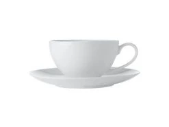 White Basics Coupe Breakfast Cup & Saucer 400ML