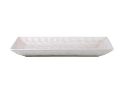 Gravity Rectangular Platter 39x24cm White Gift Boxed -The Galley store ge0039 side