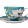 Royal Botanic Gardens Victoria Lotus Cup & Saucer 240ML Aqua Gift Boxed -The Galley store hv0188