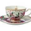 Teas & C's Silk Road Footed Cup & Saucer 200ML White Gift Boxed