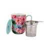Gabby Malpas Posey Mug With Infuser 340ML Camellia Dreams Gift Boxed -The Galley store hv0322