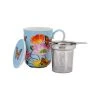Gabby Malpas Posey Mug With Infuser 340ML Field Of Poppies Gift Boxed -The Galley store hv0324