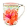 Teas & C's Dahlia Daze Lidded Mug With Infuser 340ML Sky Gift Boxed -The Galley store hv0339