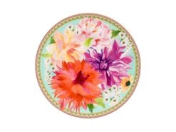 Teas & C's Dahlia Daze Coupe Plate 19.5cm Sky Gift Boxed