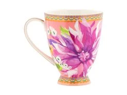 Teas & C's Dahlia Daze Footed Mug 300ML Pink Gift Boxed -The Galley store hv0359 side