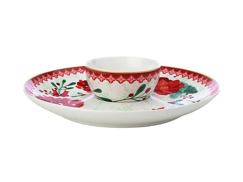 Mistletoe Chip & Dip 33cm Gift Boxed 3 Mistletoe Chip & Dip 33cm Gift Boxed