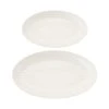 Radiance Serving Platter Set Of 2 White Gift Boxed -The Galley store ik0203