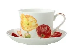 Katherine Castle Floriade Breakfast Cup & Saucer 480ML Poppies Gift Boxed