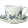 Katherine Castle Floriade Breakfast Cup & Saucer 480ML Irises Gift Boxed