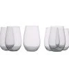 Mansion Stemless Red Wine Glasses 580ML Set Of 6 -The Galley store kk6010
