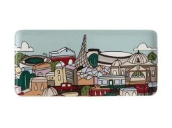 Megan McKean Cities Rectangular Plate 25x12cm Melbourne Gift Boxed -The Galley store kl0040 2