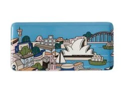 Megan McKean Cities Rectangular Plate 25x12cm Sydney Gift Boxed -The Galley store kl0041 2