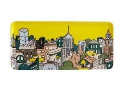 Megan McKean Cities Rectangular Plate 25x12cm New York Gift Boxed -The Galley store kl0042 2