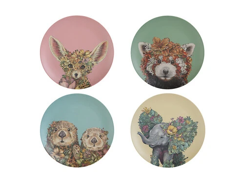 Marini Ferlazzo Wild Planet Bamboo Plate 20cm Set Of 4 Assorted 3 Marini Ferlazzo Wild Planet Bamboo Plate 20cm Set Of 4 Assorted