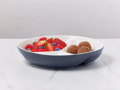 Mezze Divided Platter 23cm Denim Gift Boxed 4 Mezze Divided Platter 23cm Denim Gift Boxed - Image 2