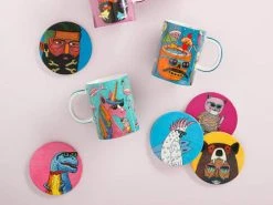 Mulga The Artist Mug 450ML Spanner Man -The Galley store maxwell williams mulga the artist coaster mug 2 2