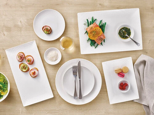 White Basics Diamonds Rectangular Platter 35x19cm Gift Boxed 4 White Basics Diamonds Rectangular Platter 35x19cm Gift Boxed - Image 2