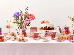 Teas & C's Dahlia Daze Platter 25x12cm Pink Gift Boxed -The Galley store ss22 website maxwell williams tandcs dahliadaze table 4